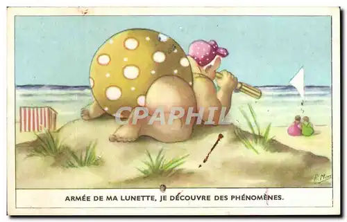 Cartes postales Armee de ma lunette je decouvre des phenomenes Femme forte