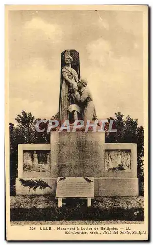 Ansichtskarte AK Lille Monument Louise De Bettignies Militaria