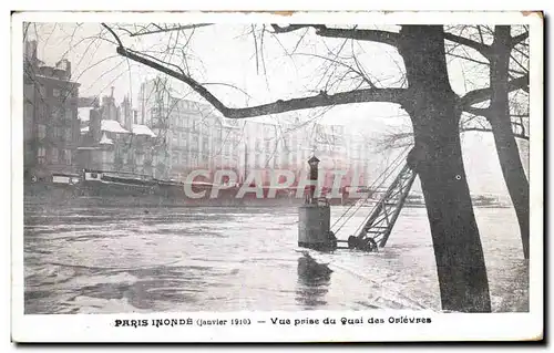 Cartes postales Paris Inonde Vue prise du Quai des Orfevres Inondations