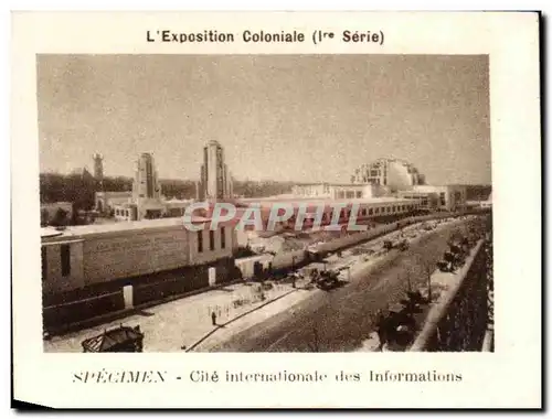 Image L&#39Exposition Coloniale Specimen cite internationale des informations Paris
