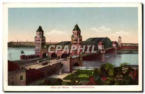 Cartes postales Koin am Rhein Hohenzollernbrucke