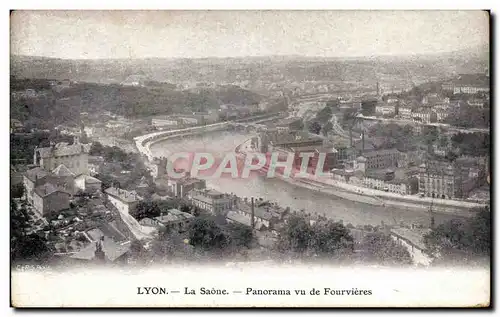 Ansichtskarte AK Lyon La Saone Panorma vu de Fourvieres