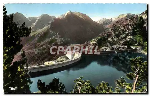 Cartes postales Vallee D&#39Aure Lac et Barrage de Cap de Long Le Pic Mechant