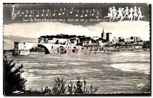 Cartes postales Sur le Pont d&#39Avignon on y danse on y danse