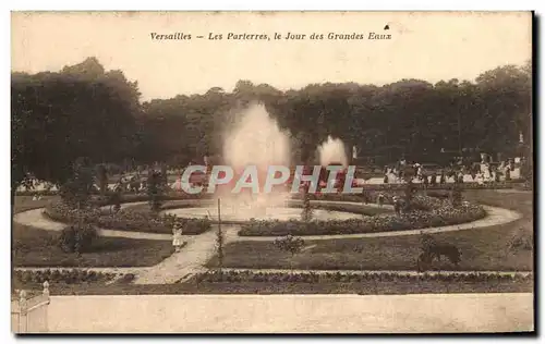 Cartes postales Versailles Les Parterres le Jour des Grandes Eaux