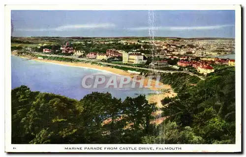 Cartes postales Marine Parade From Castle Drive Falmouth