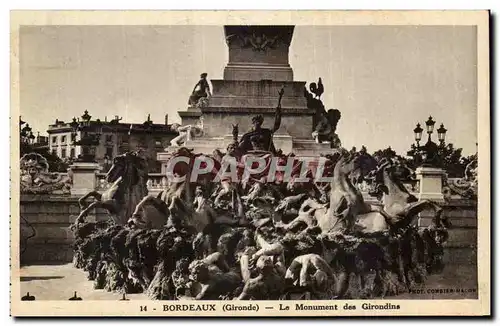 Cartes postales Bordeaux (Gironde) Le Monument des Girondins