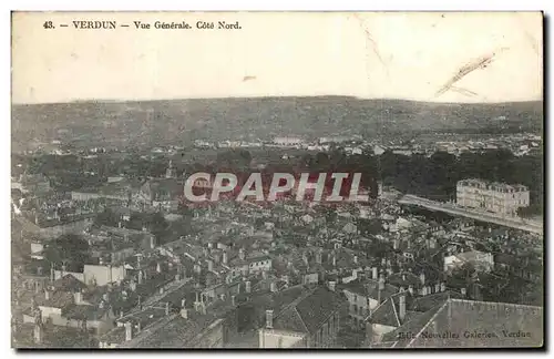 Cartes postales Verdun Vue Generale Cote Nord