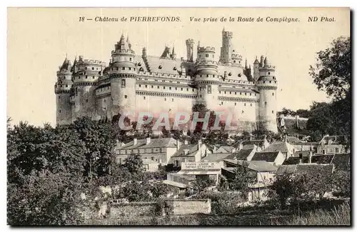 Cartes postales Chateau de Pierrefonds Vue prise de la Roche de Compiegne