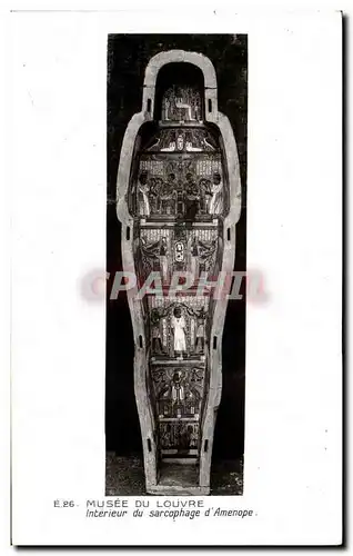 Cartes postales moderne Musee Du Louvre Interieur du sarcophage d&#39Amenope Egypte Egypte