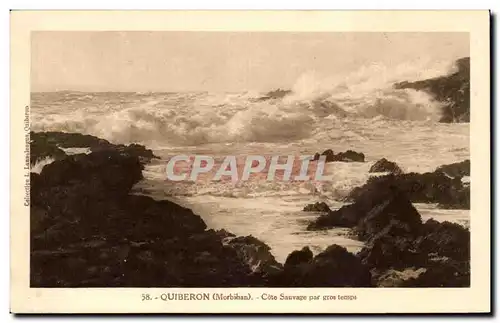 Cartes postales Quiberon Cote Sauvage par gros temps