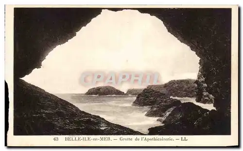 Cartes postales Belle Ile en Mer Grotte de I&#39Apothicairerie