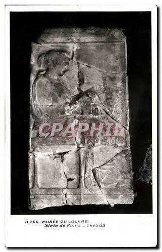 Cartes postales moderne Musee Du Louvre Stele de Philis Thasos Paris