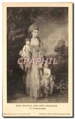 Cartes postales Mrs Moodey And Her Children GainsboroughDulwich College Gallery