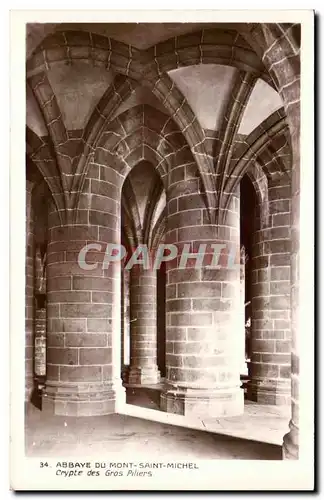 Cartes postales Abbaye Du Mont Saint Michel Crypte des Gros Piliers