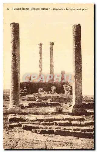 Cartes postales Ruines Romaines De Timgade Capitole Temple de Jupiter