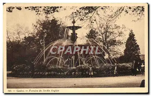 Ansichtskarte AK Geneve Fontaine du jardin Anglais