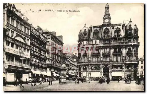 Cartes postales Rouen Place de la Cathedrale