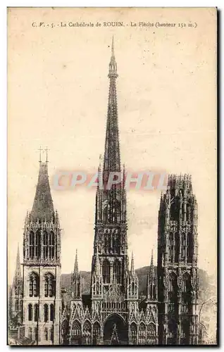 Cartes postales La cathedrale de Rouen La fleche