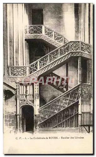 Cartes postales La cathedrale de Rouen Escalier des Librarires