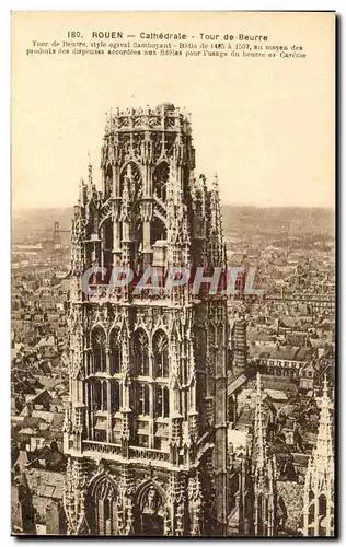 Cartes postales Rouen Cathedrale Tour de Beurre