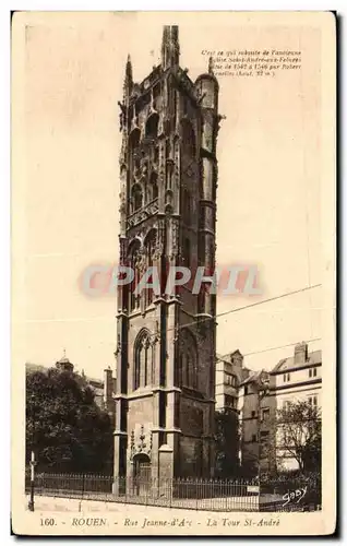 Ansichtskarte AK Rouen rue Jeanne d&#39Arc La Tour St Andre