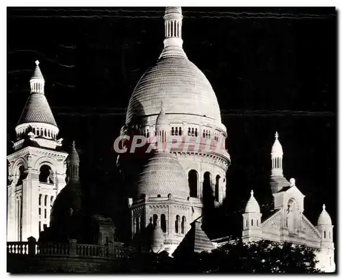 Ansichtskarte AK Paris la Nuit La Basilique du Sacre Coeur Montmartre