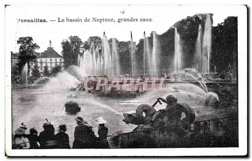 Cartes postales Versailles Le bassin de Neptune grandes eaux