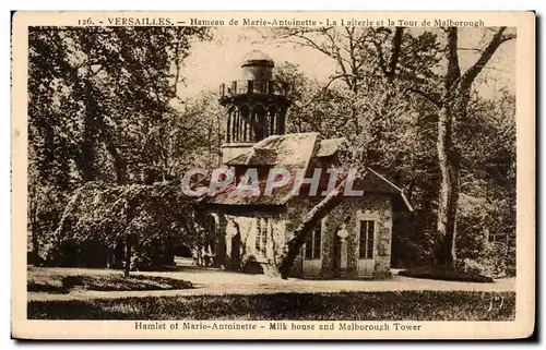 Cartes postales Versailles Hameau de Marie Antoinette La Laiterie et la Tour de Malborough