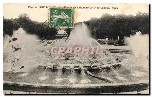 Ansichtskarte AK Versailles Le bassin de Latone un jour de Grandes Eaux