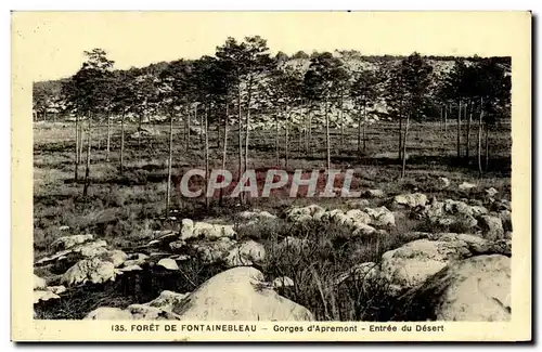 Ansichtskarte AK Foret De Fontainebleau Gorges d&#39Apremont Entree du Desert