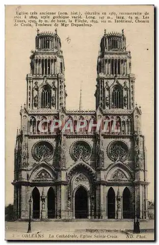 Cartes postales Orleans La Cathedrale Eglise Sainte Croix