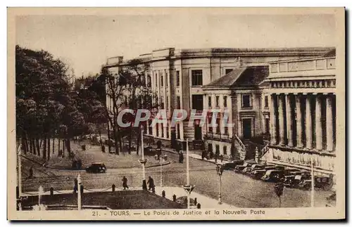 Cartes postales Tours Le Palais de Justice et la Nouvelle Poste