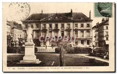 Cartes postales Tours L&#39Ancien Hotel De Ville Et Le Square Rabelais