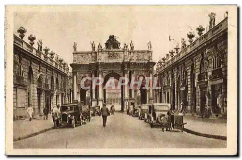 Cartes postales Nancy L&#39Arc de Triomphe Rue Here Vue prise de la place Stanislas