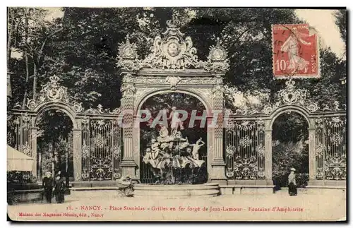 Cartes postales Nancy Place Stanislas Grilles en fer forge de Jean Lamour