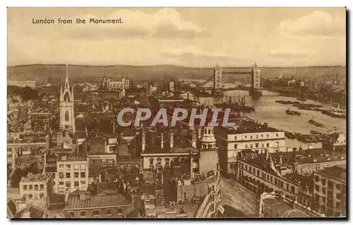 Cartes postales London from the Monument Londres