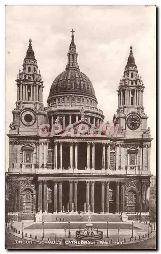 Ansichtskarte AK London St Paul&#39s Cathedral West Front