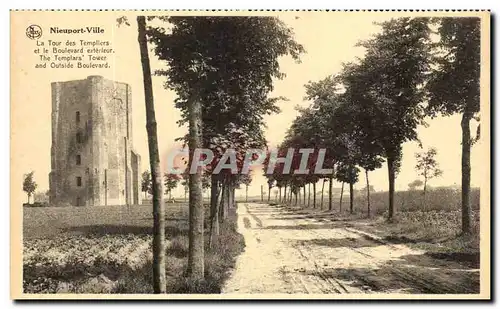 Cartes postales Nieuport Ville La Tour des Templiers et le Boulevard exterieur The Templars Towe and Outside Bou