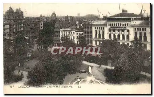 Ansichtskarte AK London Leicester Square and Alhambra