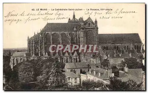 Cartes postales Le Mans La cathedrale Saint Julien La rosace