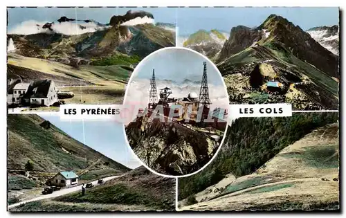 Ansichtskarte AK Les Pyrenees Les Cols Aubisque Tourmalet Pic du Midi de Bigorre Peyresourde Aspin