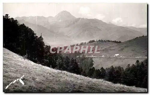 Cartes postales moderne Pau Le Col d&#39Aspin Le pic du Midi de Bigorre vu du Col