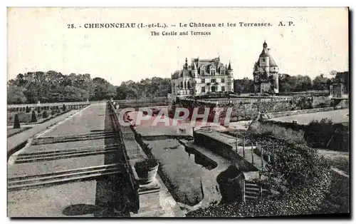 Cartes postales Chenonceau Le chateau et les Terrasses