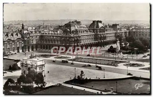 Cartes postales Paris Perspective of the Louvre Museum