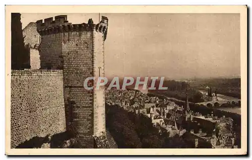 Ansichtskarte AK Chinon Ve generale de la Ville prise du Chateau