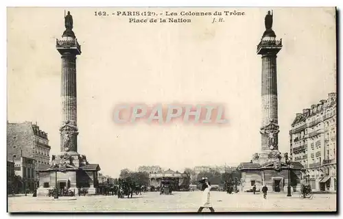 Ansichtskarte AK Paris Les colonnes du Trone Place de la Nation