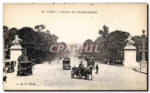 Cartes postales Paris Avenue des Champs Elysees Arc de Triomphe