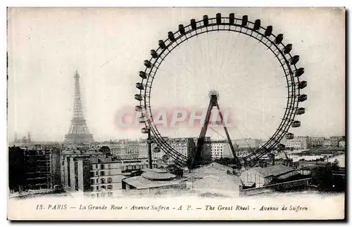 Cartes postales Paris La Grande Roue Avenue Suffrin The Great Rheel Avenue de Suffren Tour Eiffel