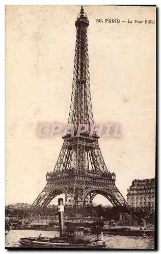 Cartes postales Paris La Tour Eiffel Bateau